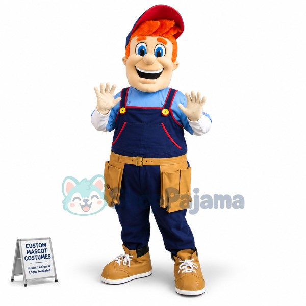 Blue-eyed Man Of Free Trading Platform Mascot Costume