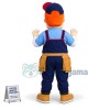 Blue-eyed Man Of Free Trading Platform Mascot Costume