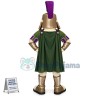 Big Head Warrior With Armor Mascot Costume