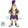 Big Head Warrior With Armor Mascot Costume