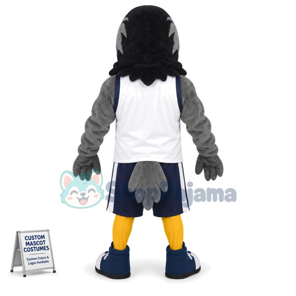 College Sport Grey Eagle Mascot Costume