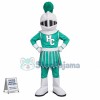 Brave Guard In Green Battle Suit Mascot Costume