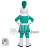 Brave Guard In Green Battle Suit Mascot Costume