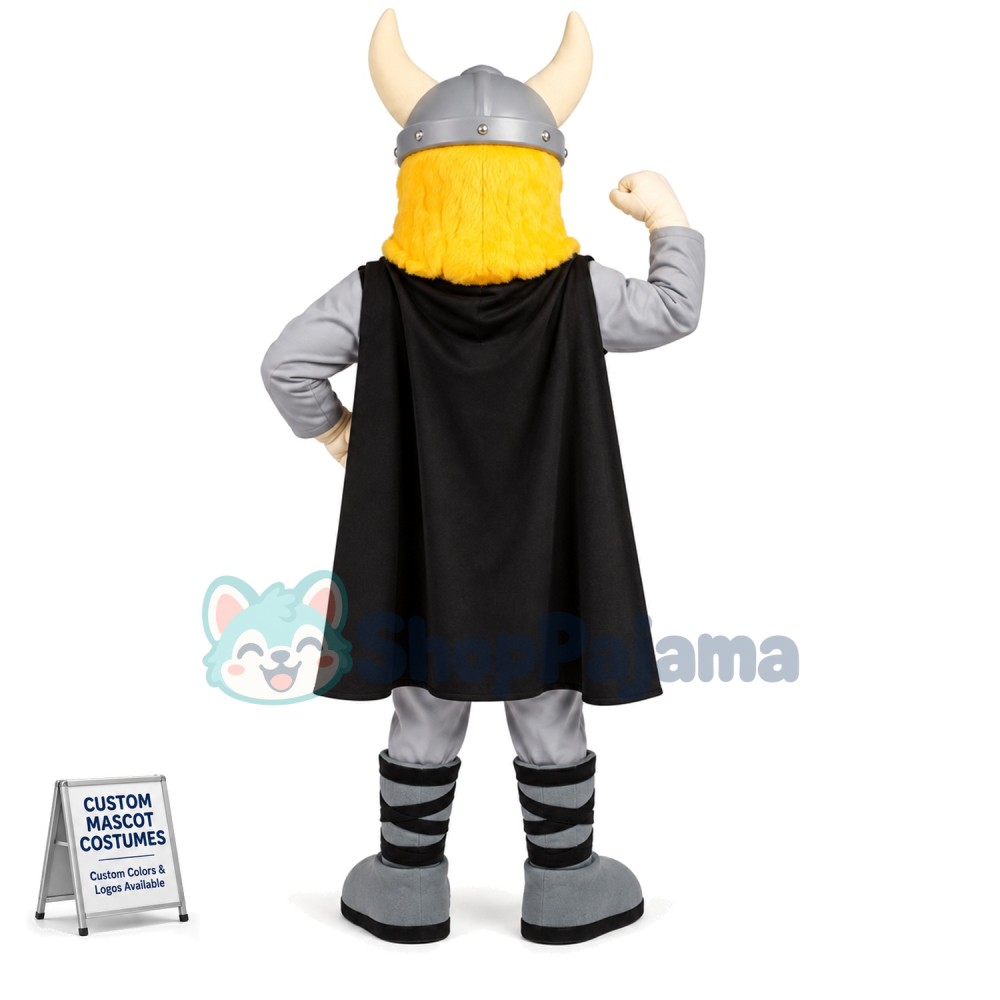 Warrior With Golden Beard Mascot Costume