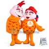 Attractive Voluptuous Chicken Couple Mascot Costume