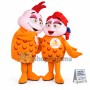 Attractive Voluptuous Chicken Couple Mascot Costume