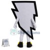 Grey Lightning Sign Mascot Costume