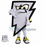 Grey Lightning Sign Mascot Costume