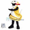 Coiled Up Dangerous Golden Python Mascot Costume
