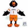 All Over Black Bird Mascot Costume For School