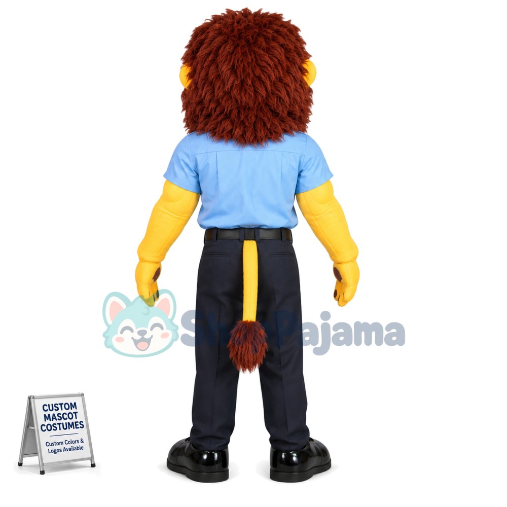 Administrative Staff Lion In The Uniform Mascot Costume