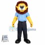 Administrative Staff Lion In The Uniform Mascot Costume