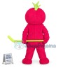Cute Tomato Doll Mascot Costume Playing Hockey