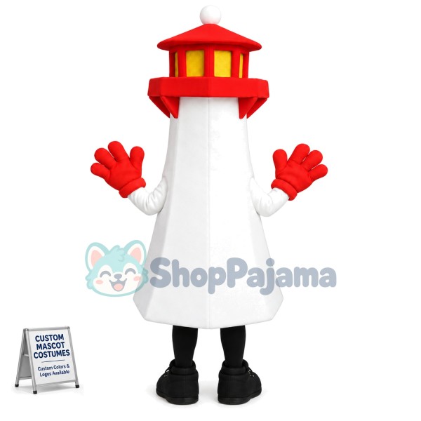 Towering Red Roof Tower Mascot Costume