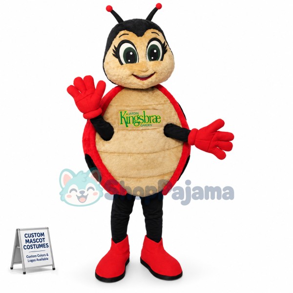 Cute Big Eyes Ladybug Mascot Costume For Garden