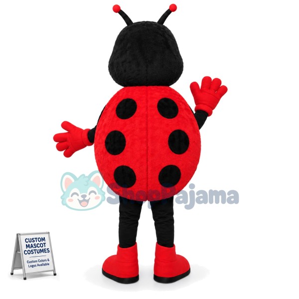 Cute Big Eyes Ladybug Mascot Costume For Garden