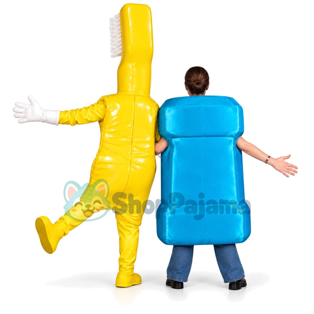 Matching Toothbrush Mouthwash Set Mascot Costume