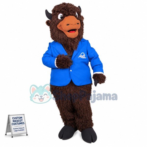 Hotel Casino Manager Yak Mascot Long Wool Costume