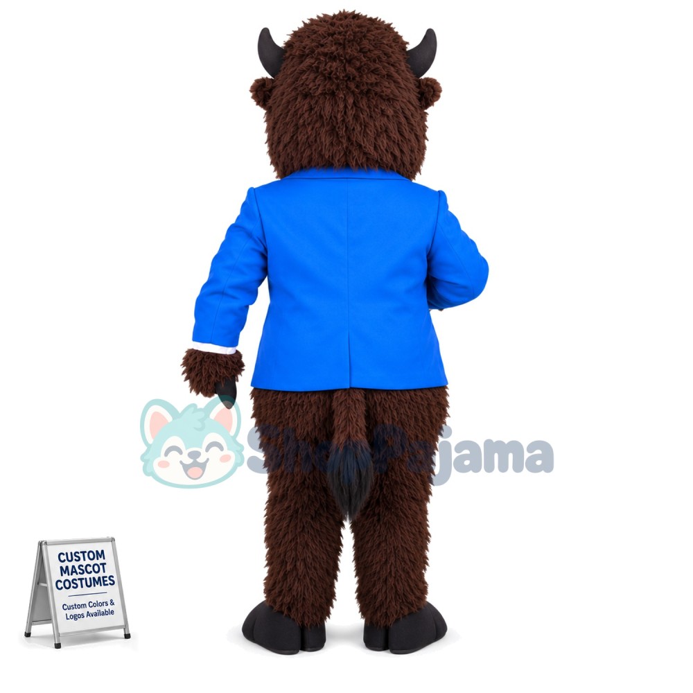 Hotel Casino Manager Yak Mascot Long Wool Costume