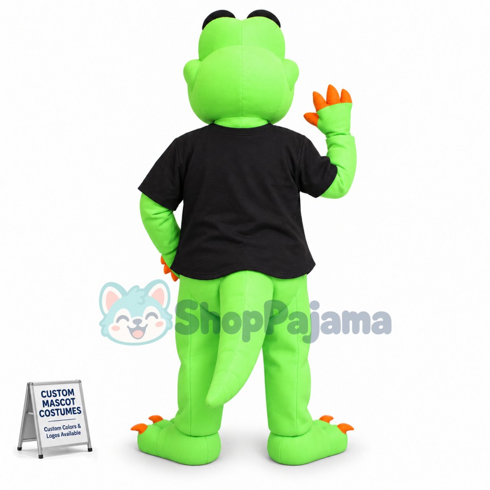 Unisex Dragon In The Black Printed Shirt Mascot Costume