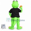Unisex Dragon In The Black Printed Shirt Mascot Costume