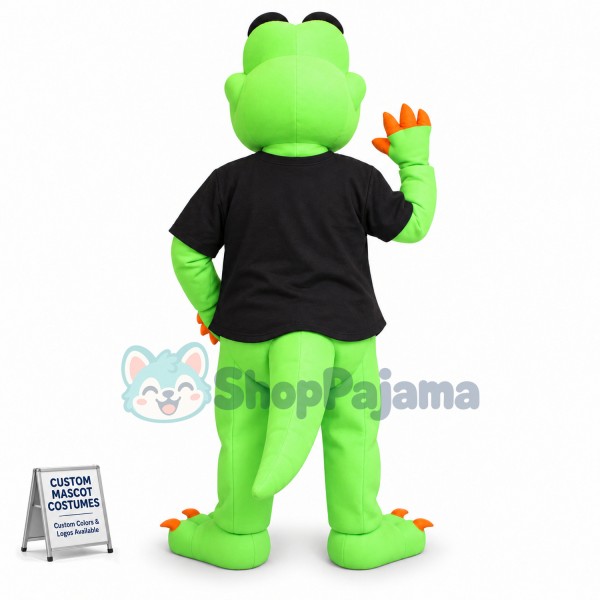 Unisex Dragon In The Black Printed Shirt Mascot Costume