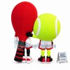 One Pair Of Matching Tennis Ball And Racket Mascot Costume