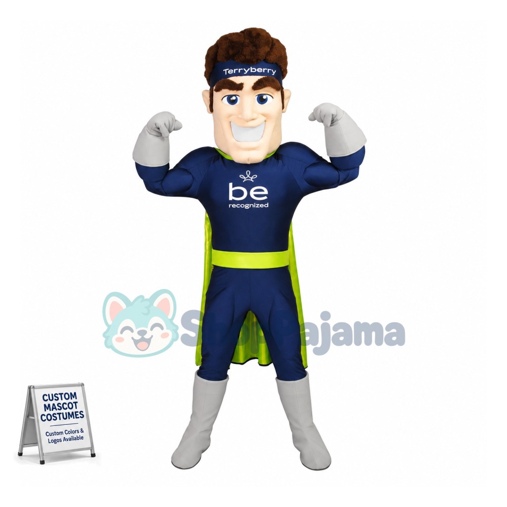 Power Superman Of Employee Recognition Plan Mascot Costume