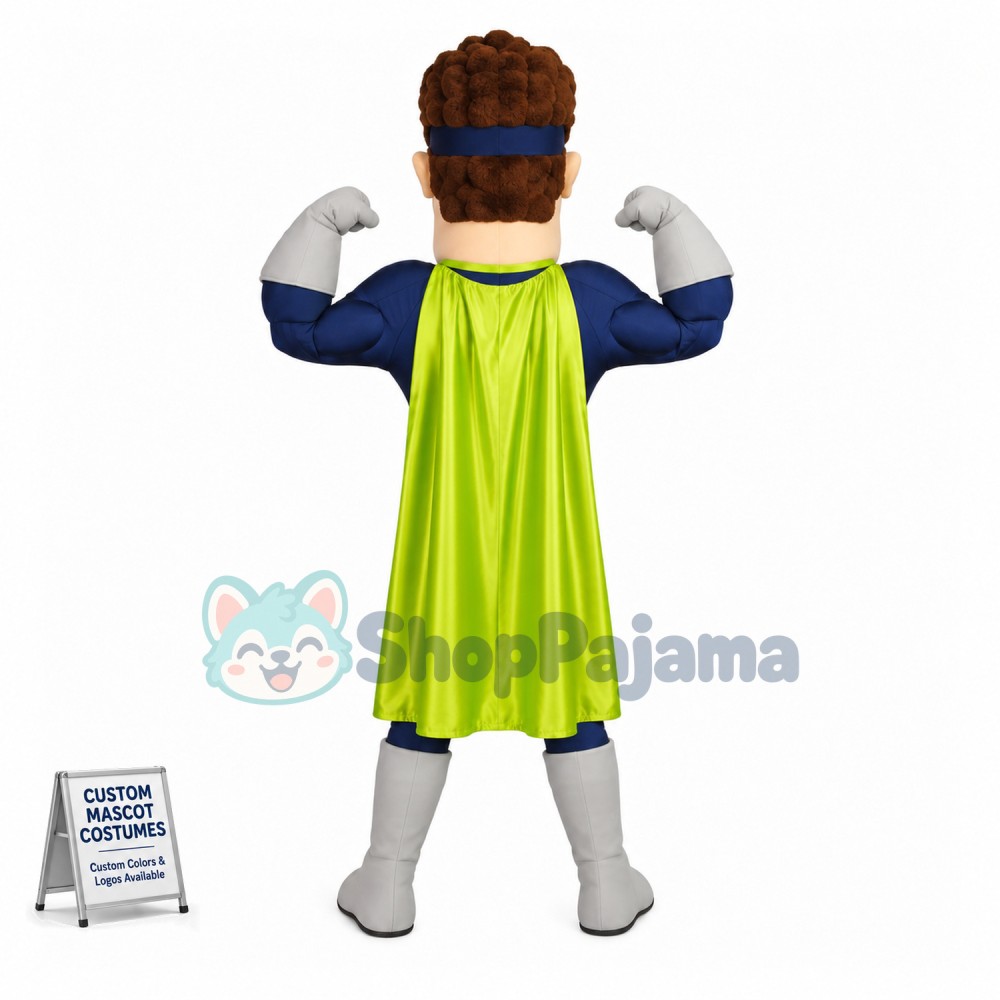 Power Superman Of Employee Recognition Plan Mascot Costume