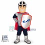 Excited Soldier With Power Mascot Costume