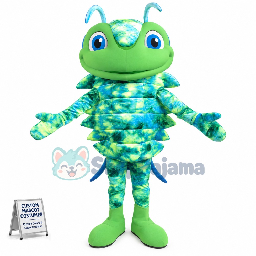 Bewildering Emerald Caterpillar Mascot Costume