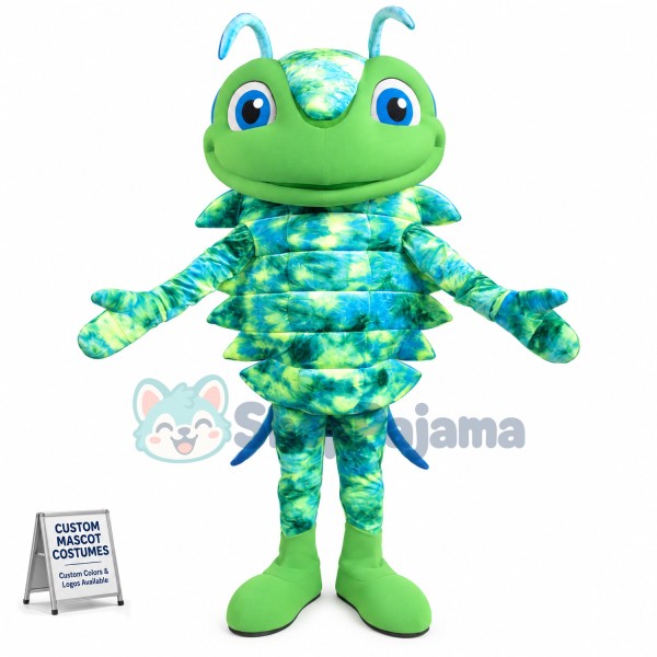 Bewildering Emerald Caterpillar Mascot Costume