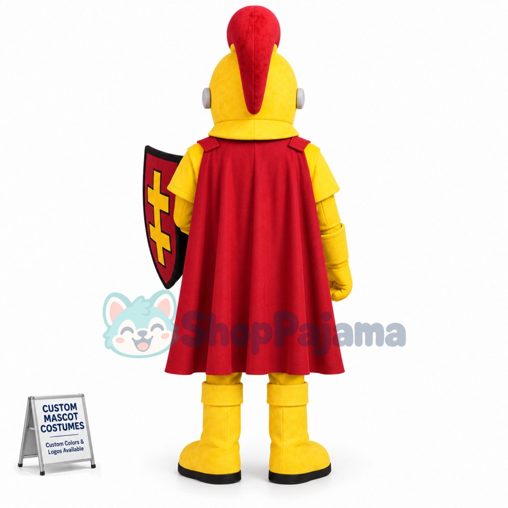 Defensive Masked Armored Army Mascot Costume