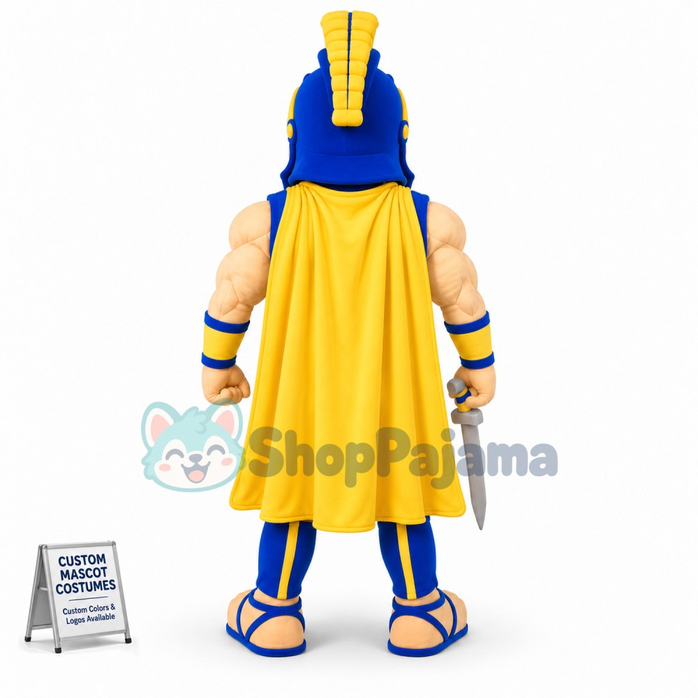 Vengeful Warrior Holding The Weapon Mascot Costume