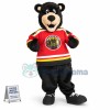 University Black Furry Bear Mascot Costume