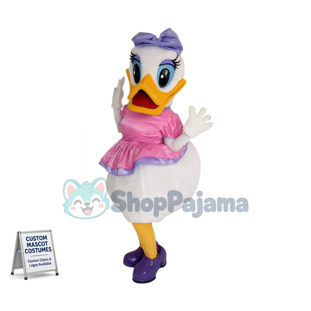 Cartoon Daisy Duck Mascot Costume