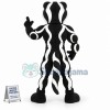 Customized Black & White Muscle Viper Mascot Costume