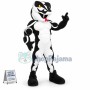 Customized Black & White Muscle Viper Mascot Costume