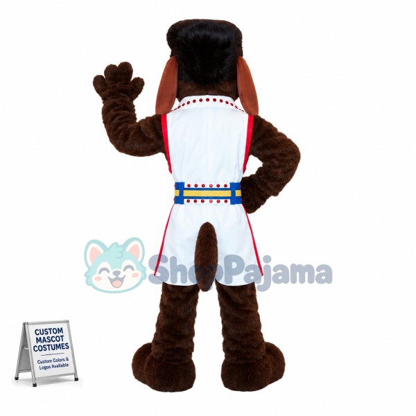 The Spirited Big Dog With Cool Sunglasses Mascot Costume