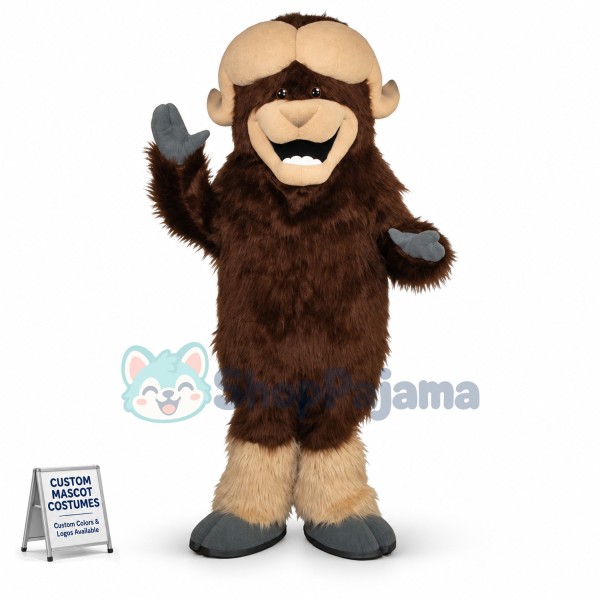 Wanton Cheerful Long-haired Tibetan Antelope Mascot Costume