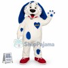 Well-behaved Blue Lop-eared Dog Mascot Costume