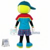 Sunglasses Tennis Ball Mascot Costume For The Tennis Center