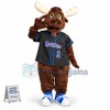 Bright Eyes Moose Mascot Costume For High School