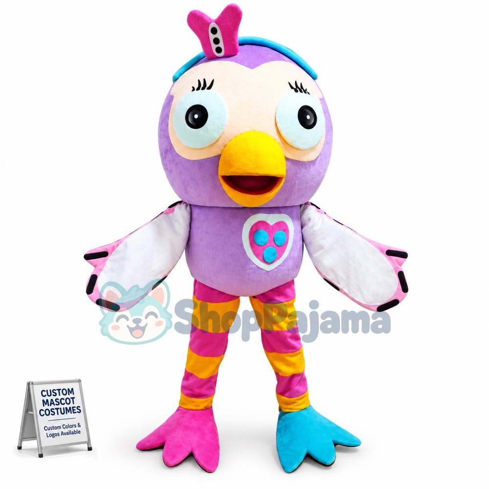 Big Eyes Button Bird Mascot Costume