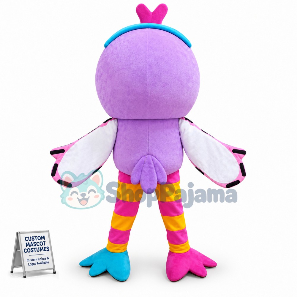 Big Eyes Button Bird Mascot Costume