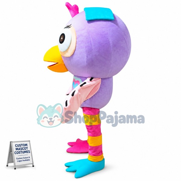 Big Eyes Button Bird Mascot Costume