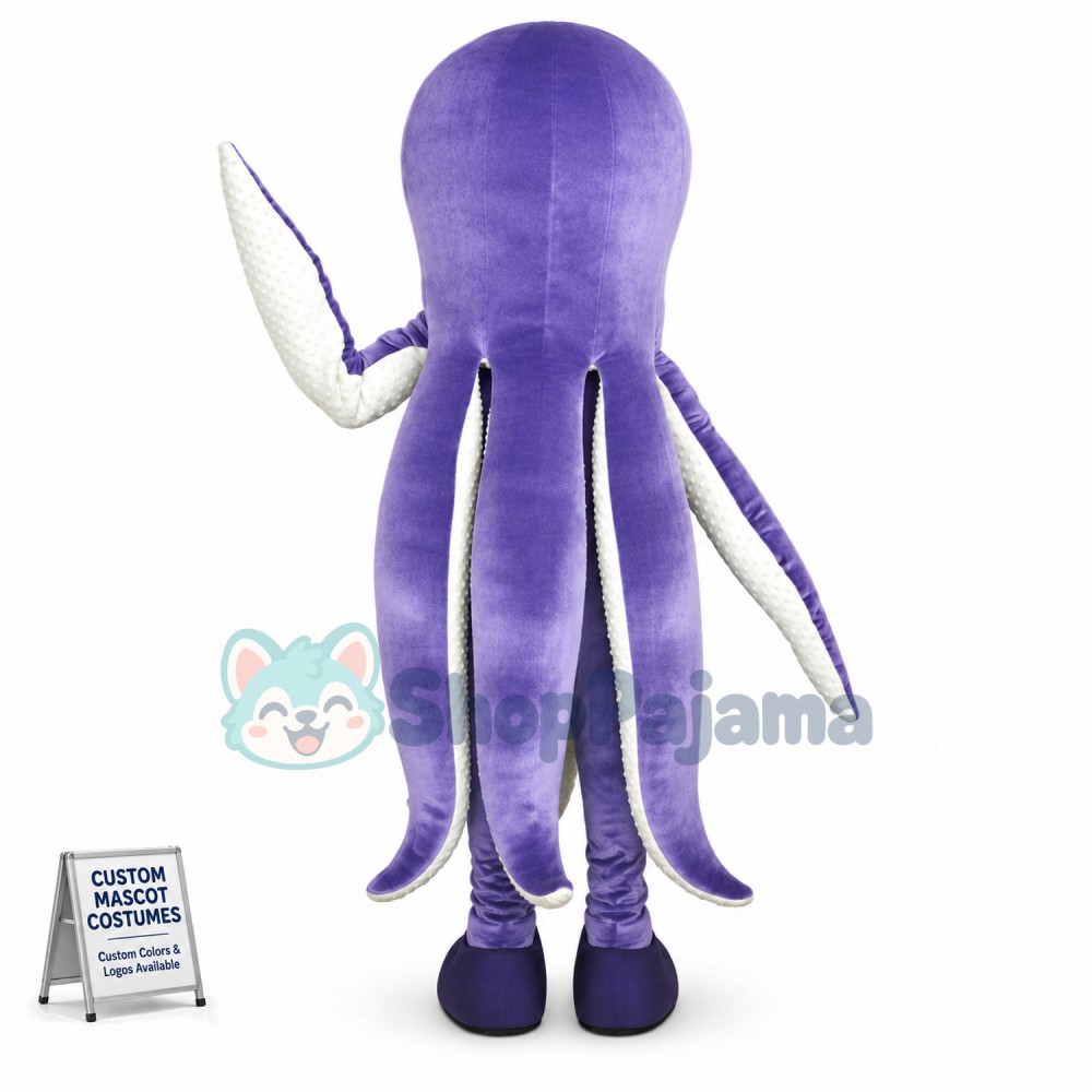 Free Purple Octopus In The Sea Mascot Costume