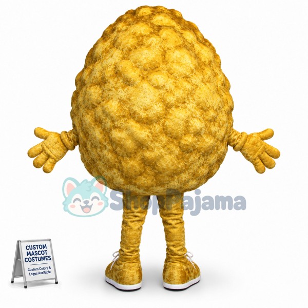 Brown Plush Doll Representing Cholesterol Mascot Costume