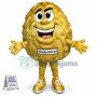 Brown Plush Doll Representing Cholesterol Mascot Costume