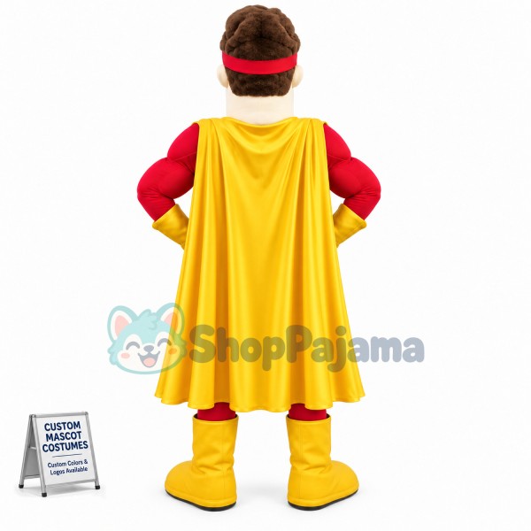 The Hero In Eye-catching Yellow Panties Mascot Costume